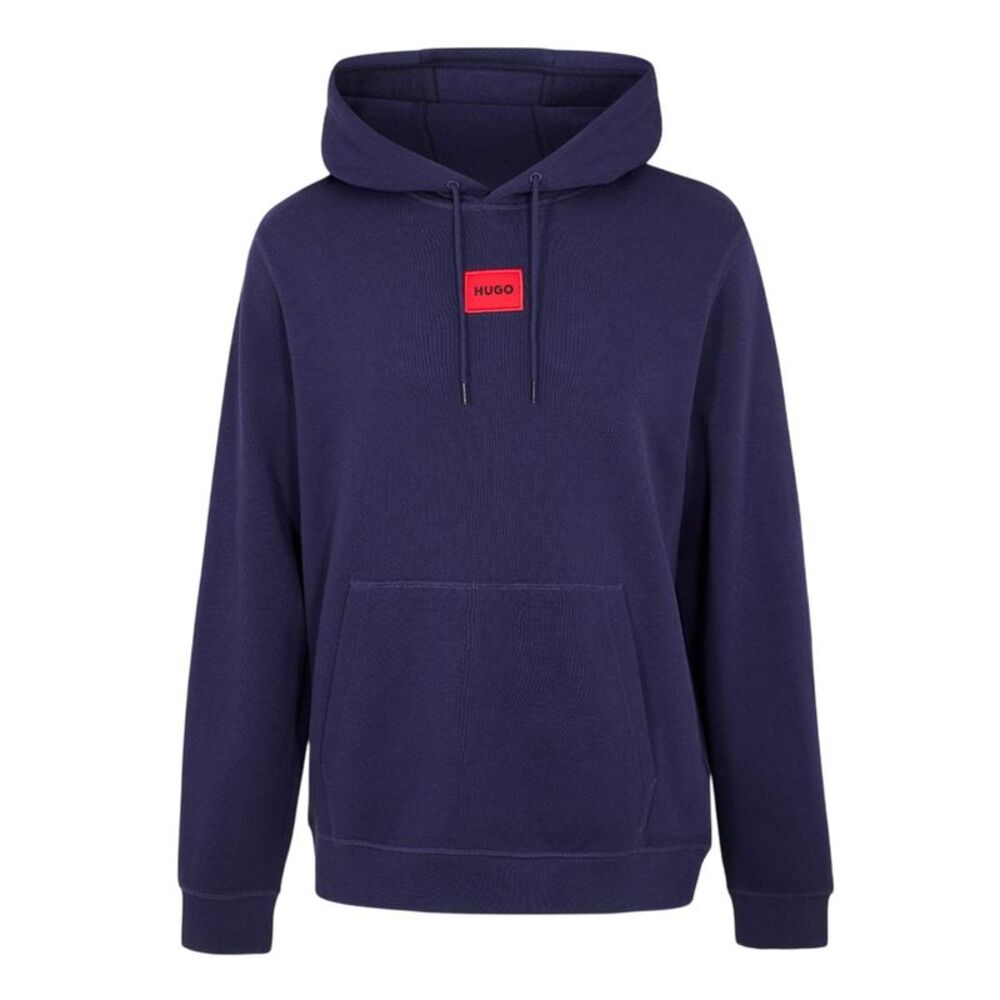 Hugo Mens Cotton Blend Pullover Hoodie / Navy